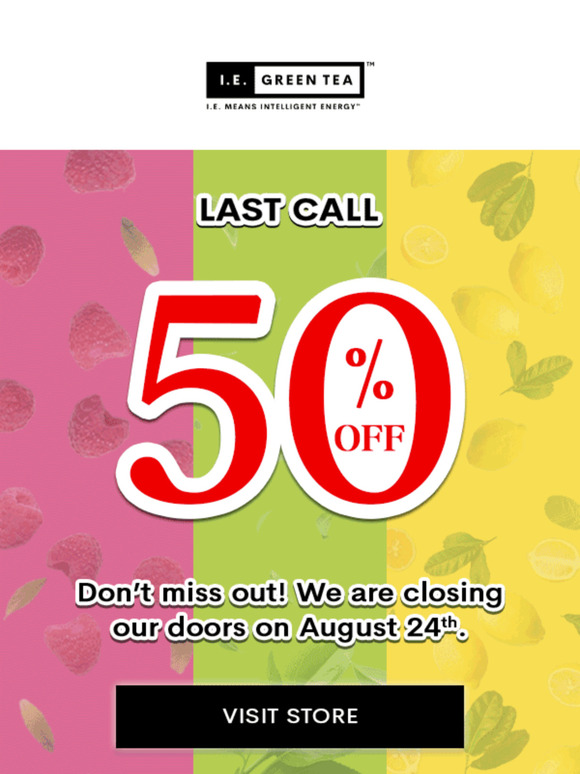 Last Call! 50% Off Site-wide 🚨