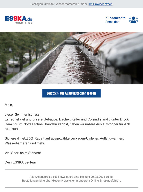 Stopp das Wasser 💦