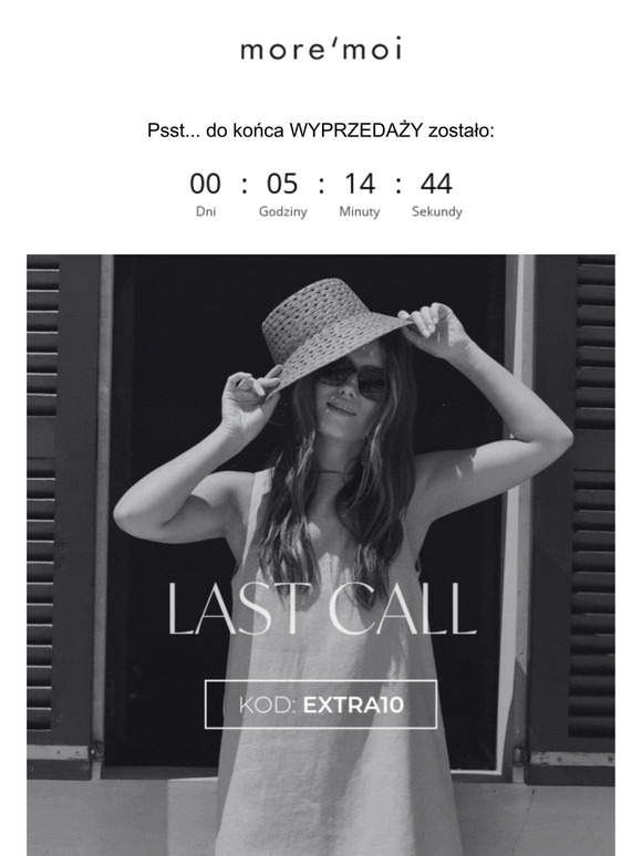 LAST CALL ⏱️ Twój kod to EXTRA10