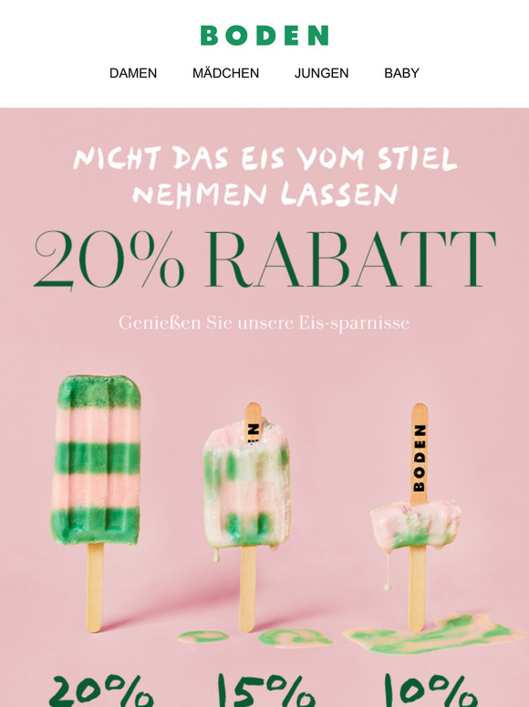 20 % Rabatt ab jetzt: Coole Ersparnisse🧊