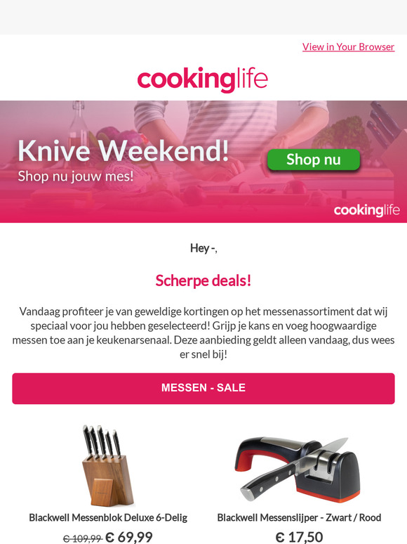 Laatste kans, we hebben dit weekend mes-scherpe aanbieden! 🤩