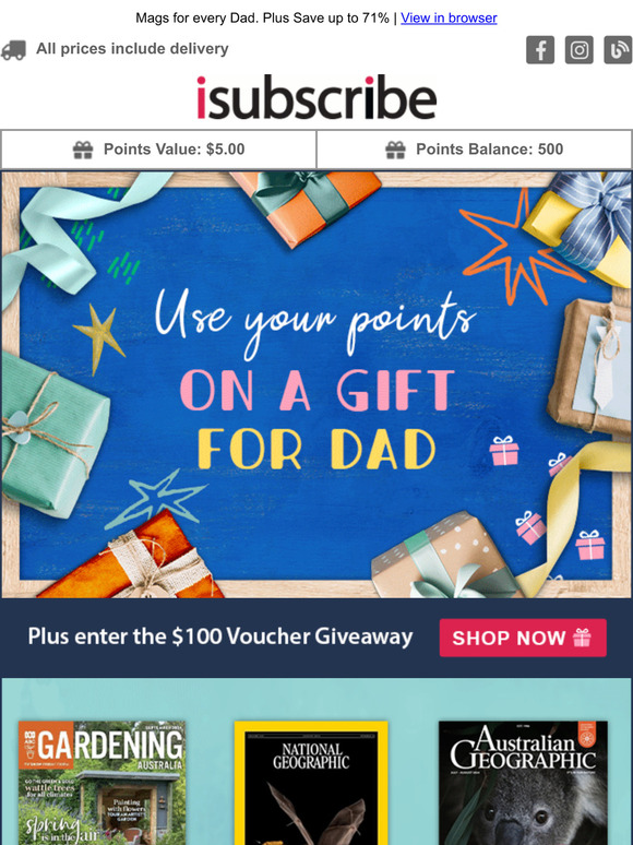 —, Save $5.00 today with your Rewards credit