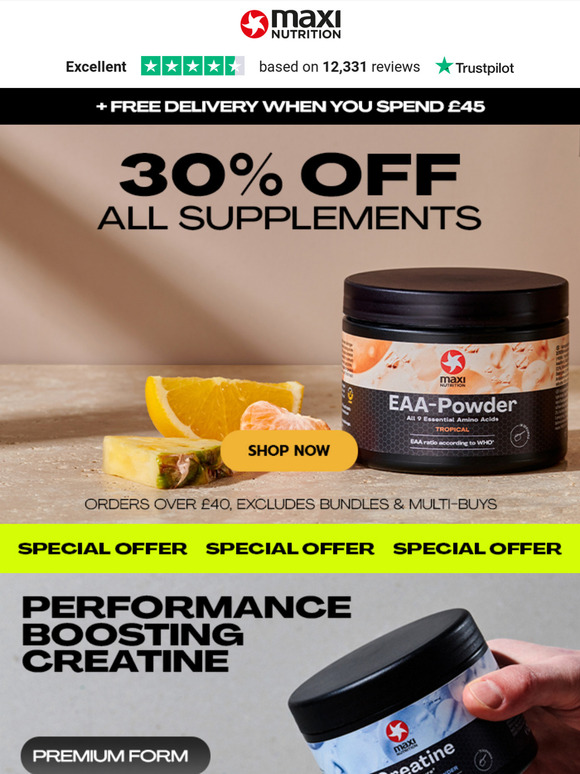70 servings of creatine for just £13.29 - Ends Tonight