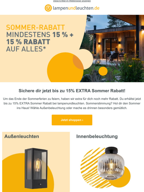 Vergiss deinen Sommer Rabatt nicht!