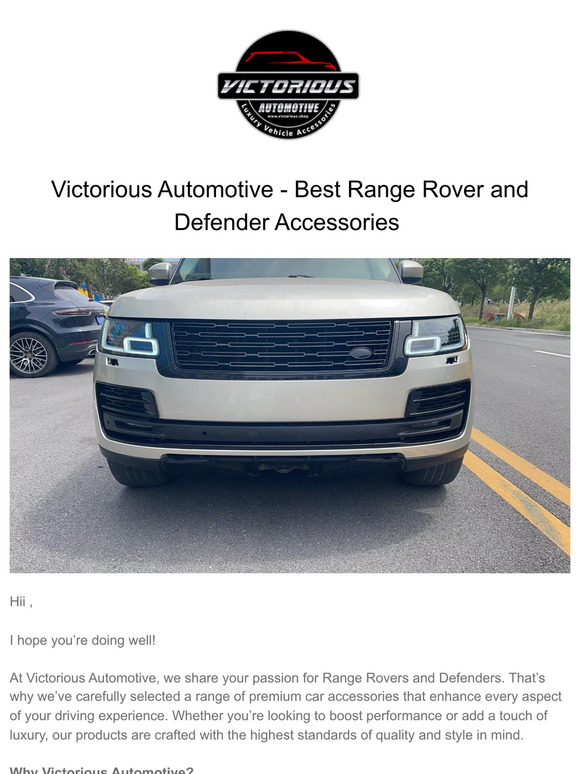 Elevate Your Range Rover and Defender Experience with Premium Accessories – 10% Off Inside!