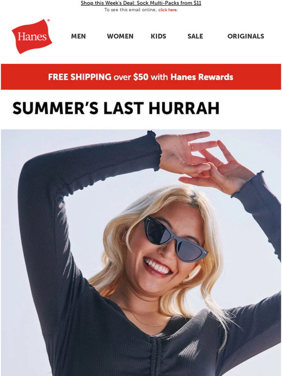 Hanes Email Newsletters: Shop Sales, Discounts, and Coupon Codes