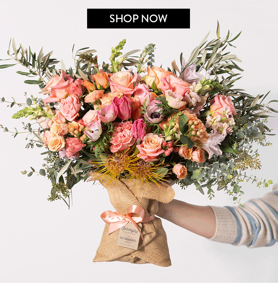 Those grand and grandest gestures? They're about to alight a little, well, lighter on your flower budget.  Take 20% off our signature Big Love and Fancy Pants burlap-wrapped bouquets with discount code CLASSIC at checkout. Save 'til Friday - or sell out!