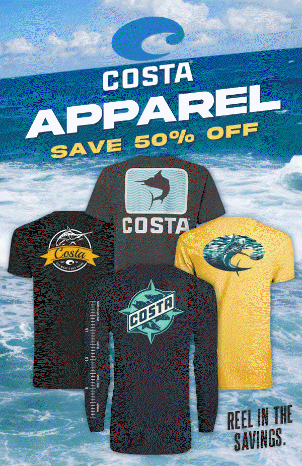 Catch of the Day: Costa Apparel – Reel in 50% Savings