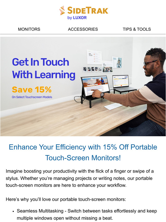 Boost Your Productivity with 15% Off Touch-Screen Monitors!