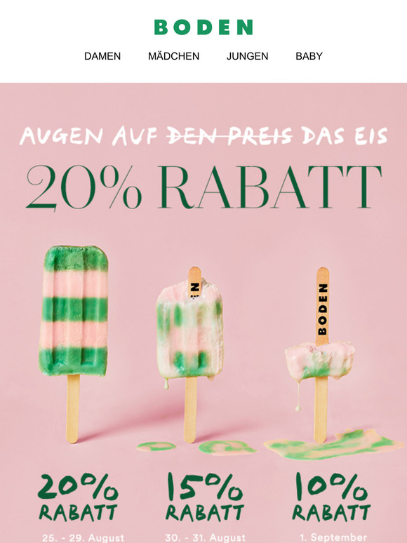 20% Rabatt: Erfrischend gut💦