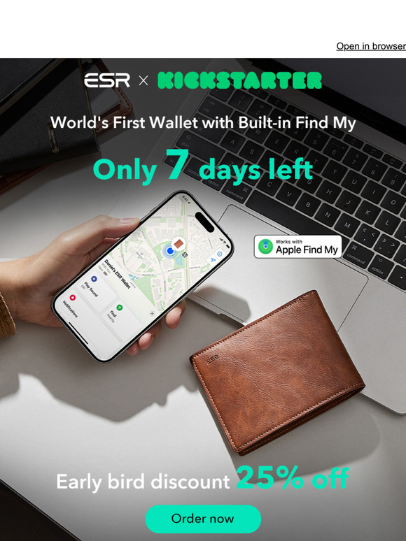 ESR Geo Wallet: Only 7 days left! Get your 25% early bird discount now.
