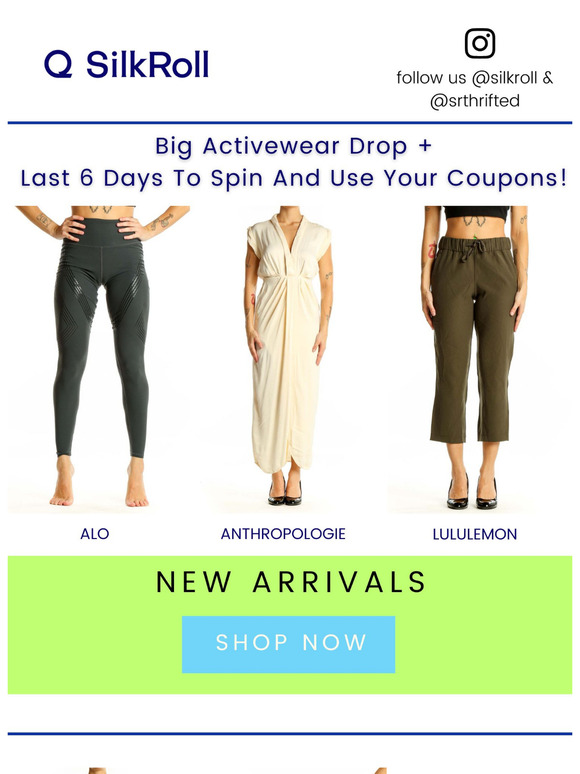 Big Activewear Drop + Last 6 Days To Spin And Win!