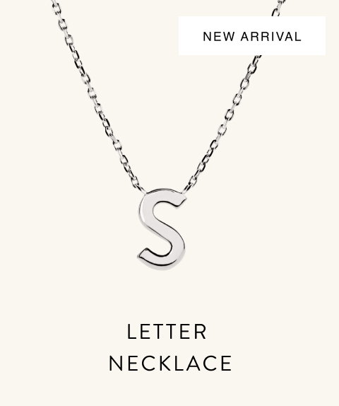 New Arrival. Letter Necklace.