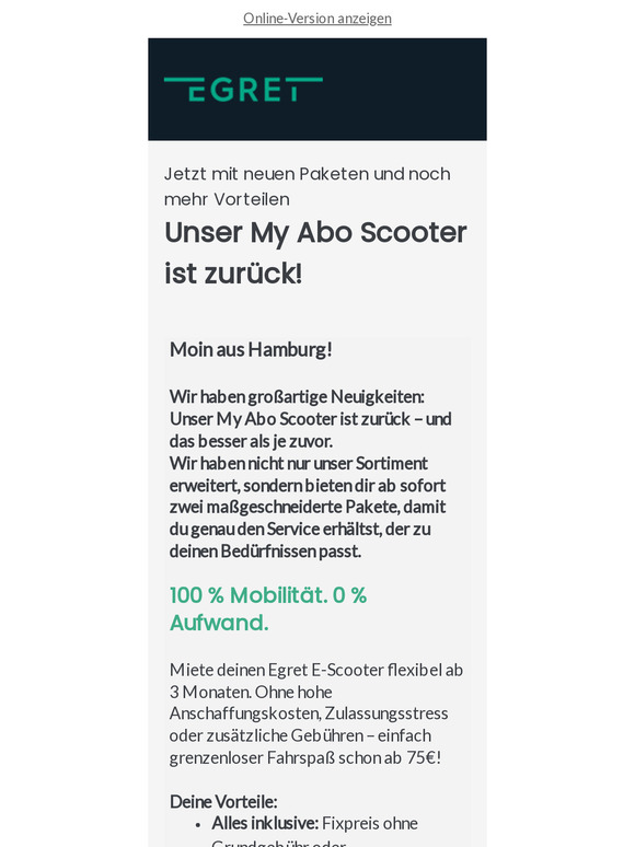 Unser My Abo Scooter Angebot ist zurück!