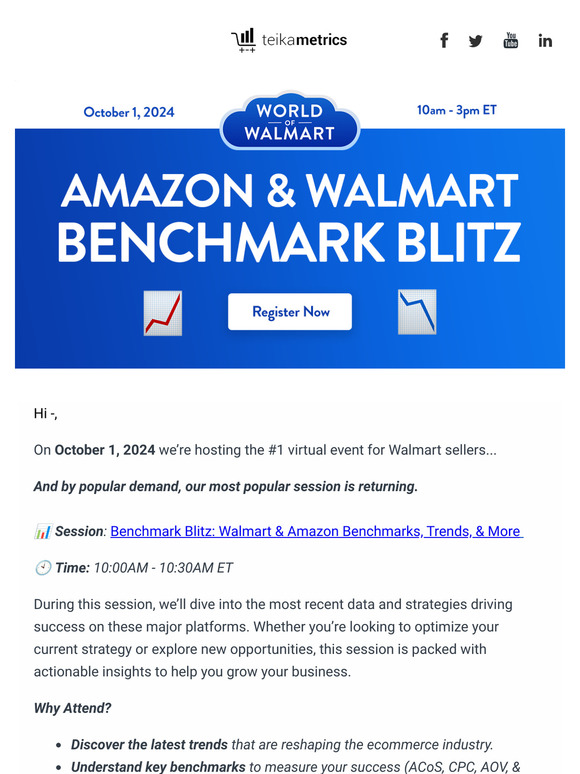 Amazon vs. Walmart LIVE: Benchmarks, Trends & More