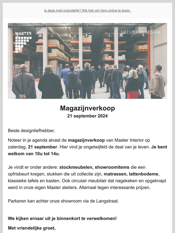 Magazijnverkoop: Ontdek mooie interieurstukken aan scherpe prijzen