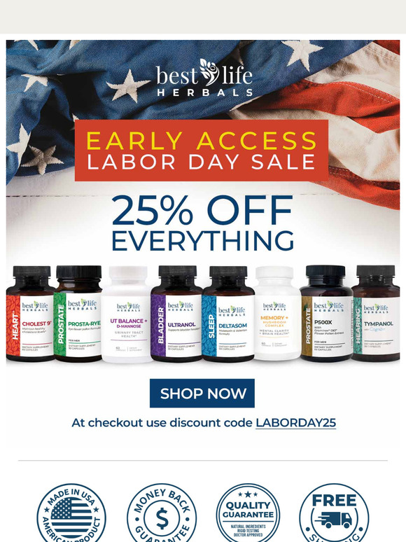 Labor Day Sale is Here - 25% Off