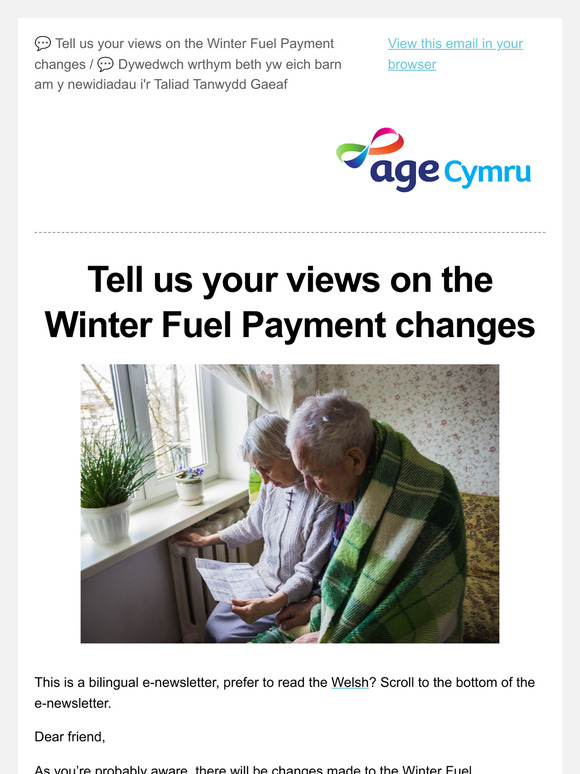 Winter Fuel Payment: We Want Your Input
