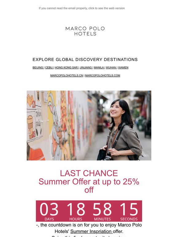 ⏳LAST CHANCE - Summer Offer at up to 25% off with breakfast