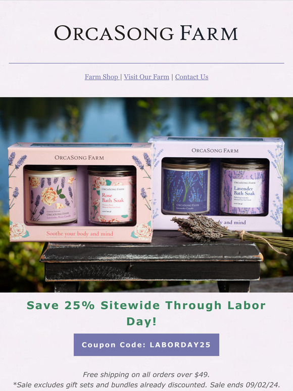 IT'S ON: 25% Off During Our Labor Day Sale