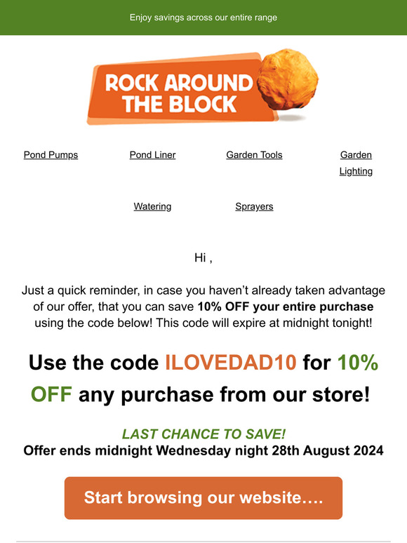 Last Chance to save - offer expires midnight tonight