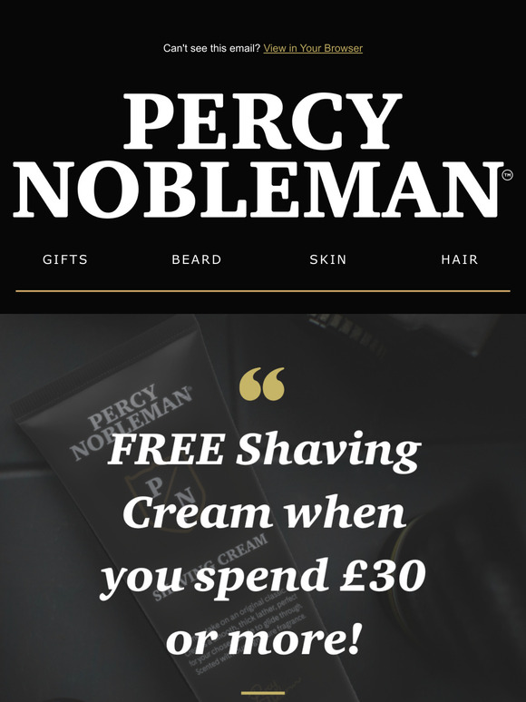FREE Shaving Cream worth £12!