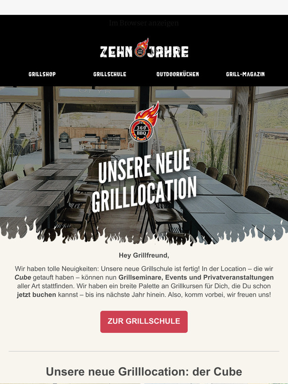 🔥Dein Event in unserer neuen Grillschule!🔥