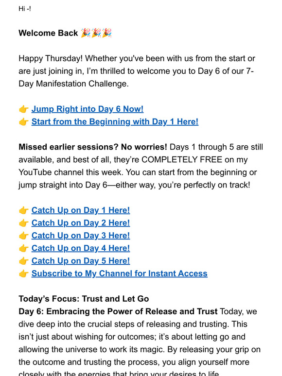 🌟🔮🎉 Day 6: Manifestation Challenge - Trust and Let Go!
