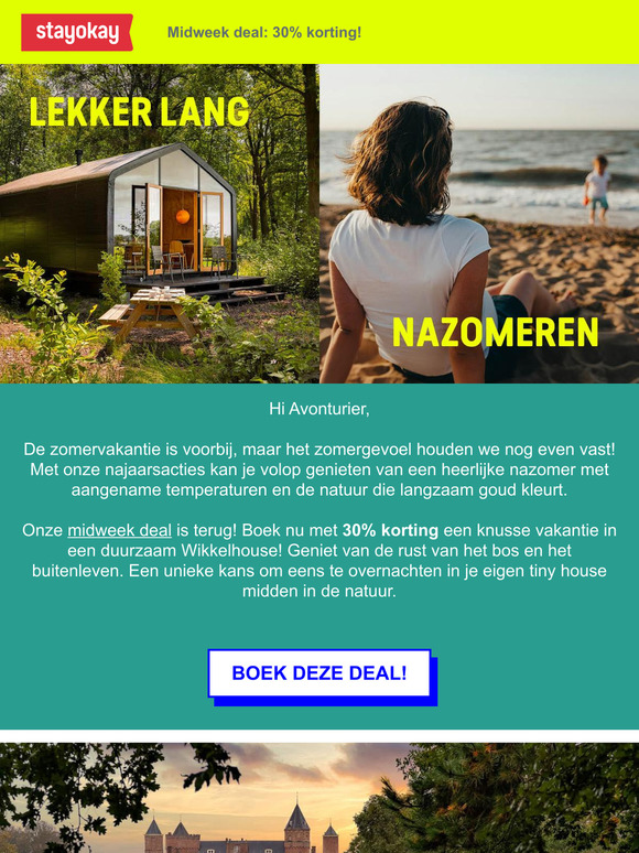 Midweek deal: 30 korting! 🔔
