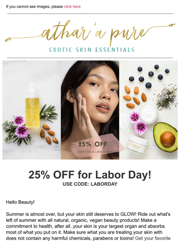 25% Off for Labor Day! ☀️