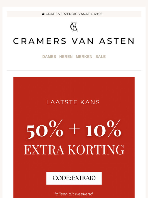 LAATSTE KANS: 10% extra korting ⚡