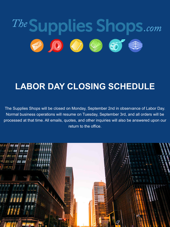 Labor Day Closing