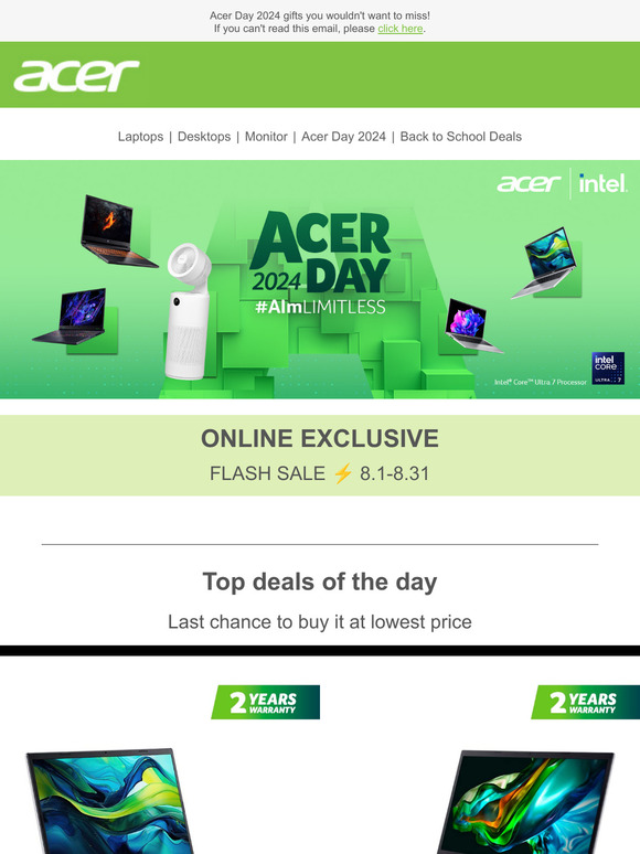 Last Shot at #AcerDay2024 Discounts - Don't Miss These Savings!