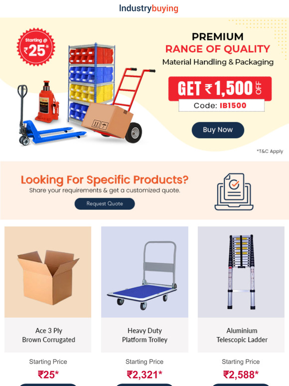 Price Drop on Material Handling Products?