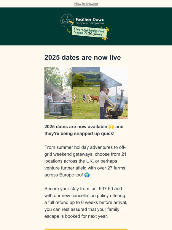 2025 dates now available - book your off-grid adventure