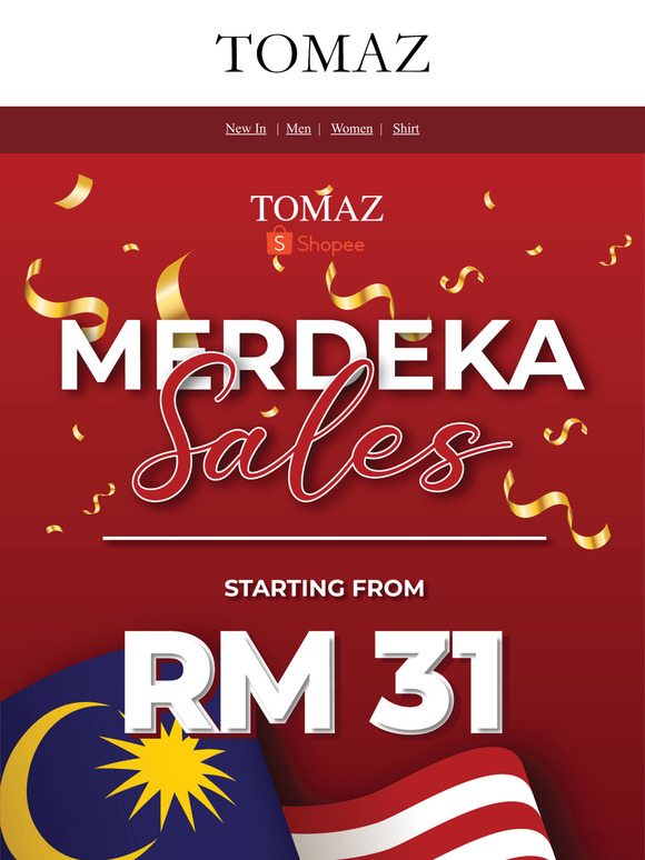 Up to 60% off on our Merdeka Sales!
