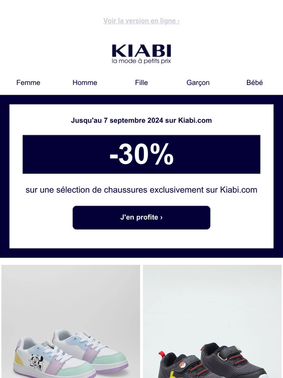 Jusqu'à -30% sur une sélection chaussures 👟