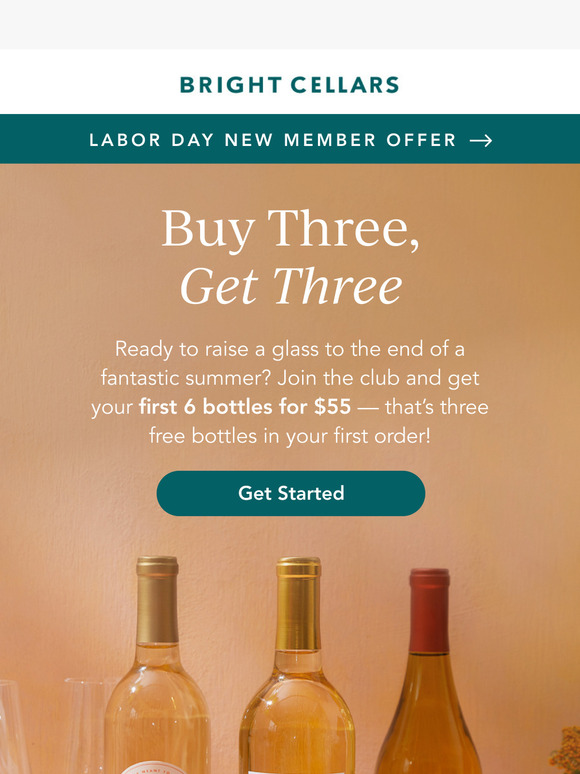 Get three bottles FREE 🍷