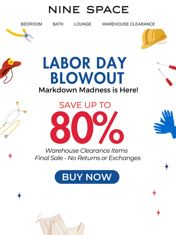 Labor Day Blowout Sale: Save as Big as 80% Off on Selected Items