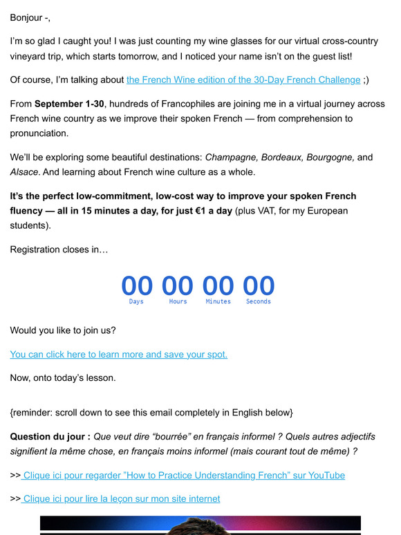 last call for French wine 🍷 + 🇫🇷 The hardest part of learning French 😩 [Weekly lesson]