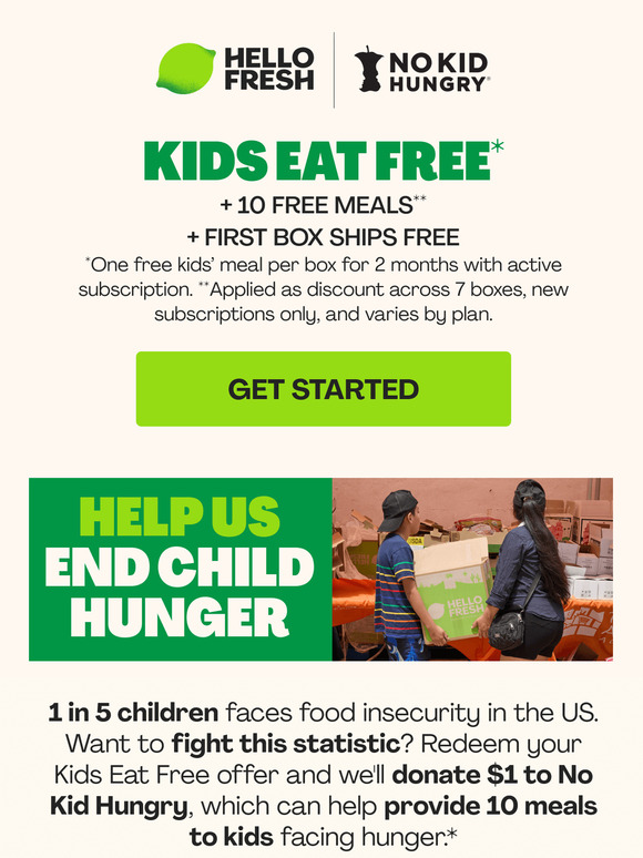 HelloFresh x No Kid Hungry