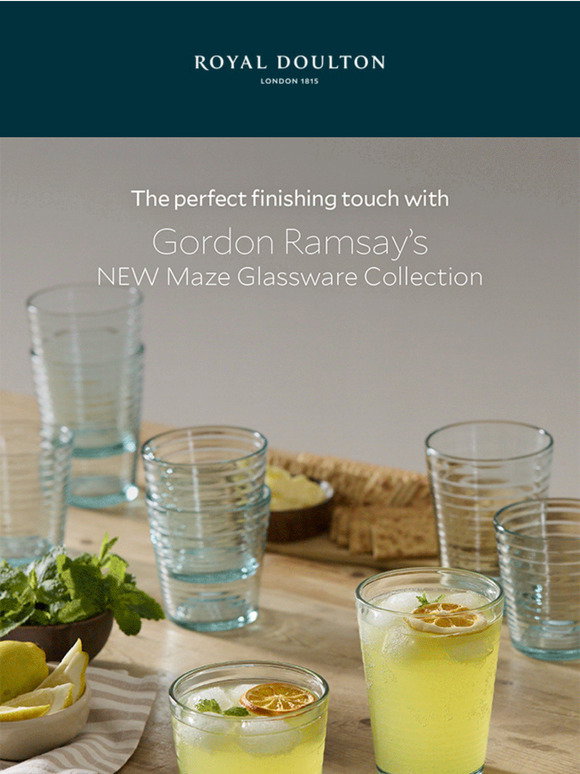 Royal Doulton: Gordon Ramsay's NEW Maze Glassware Collection | Milled