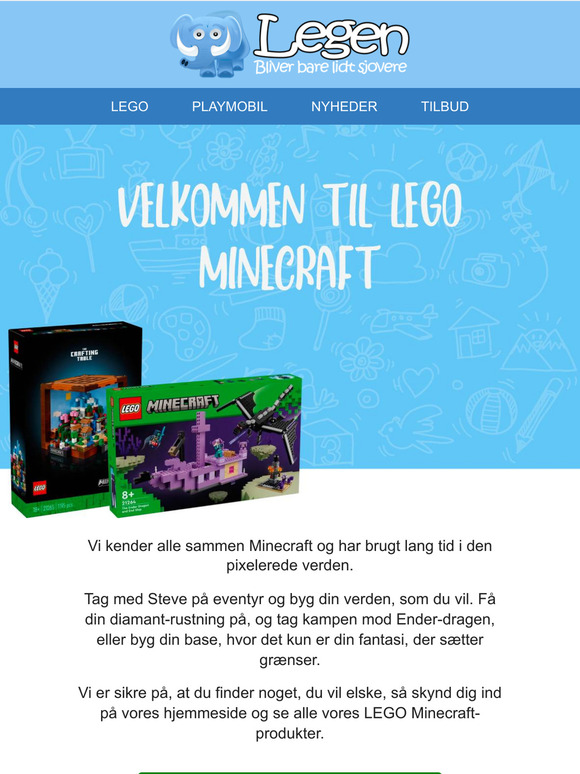 LEGO Minecraft er klar til at overtage virkeligheden🛠️