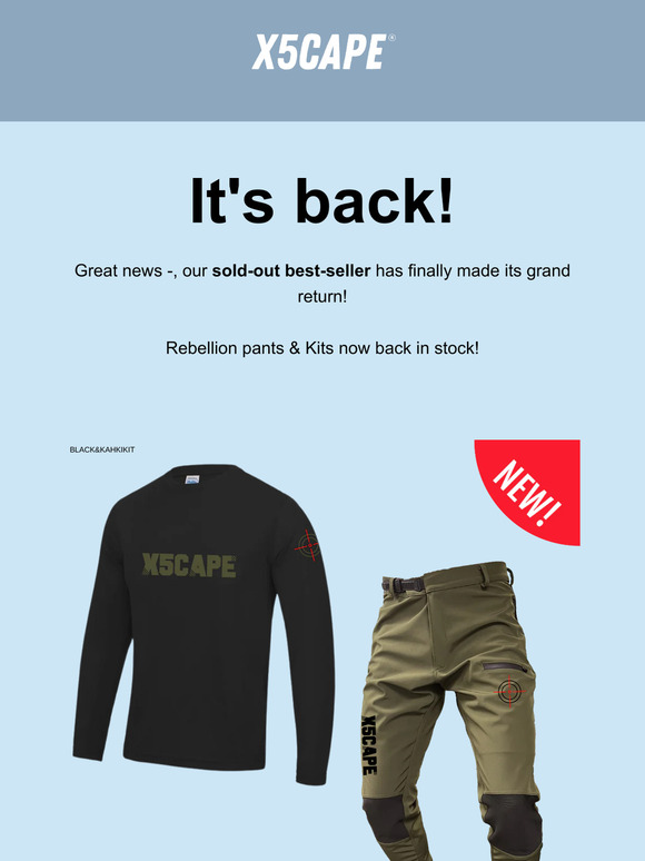 Rebellion Pants & Kits Back In Stock & 3 For 2 Sitewide!