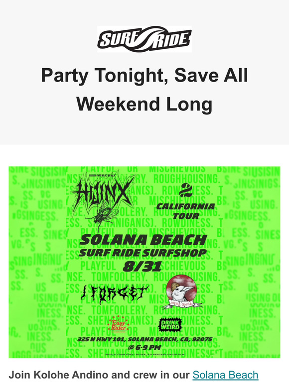 🎉Party Tonight & 💸Save All Weekend