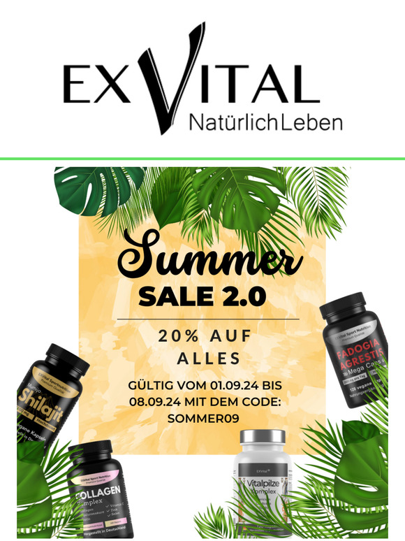 😎 20% Rabatt Sommer Sale