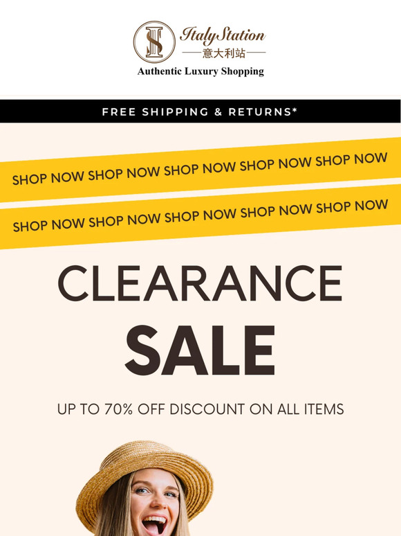 🛍️ Clearance Sale: Up to 70% OFF on All Items! 🛍️