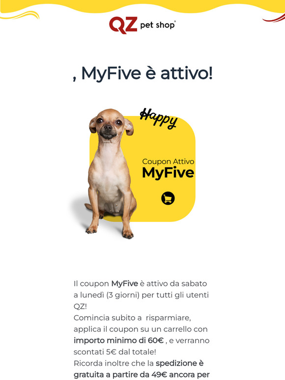 Coupon MyFive Attivo su QZ: Risparmia adesso!