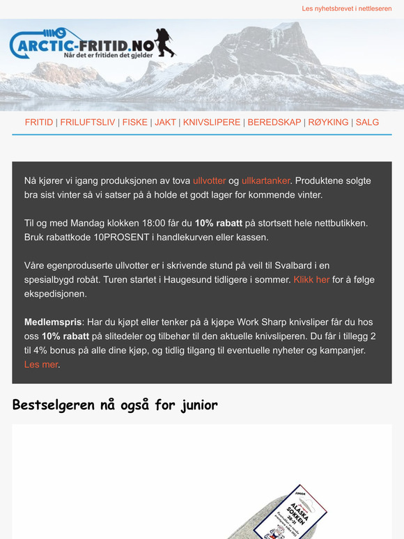 Tid for ULL og 10% rabatt