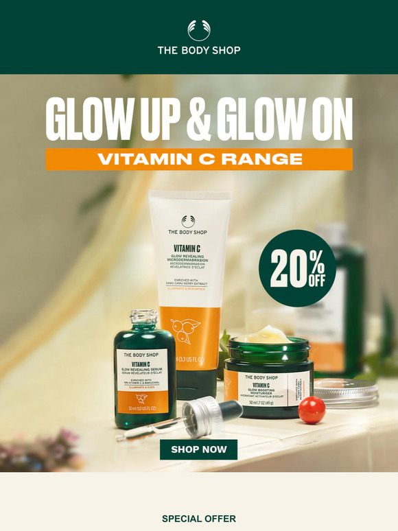 Glow up & glow on with our Vitamin C collection! 🍊✨